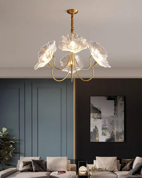 Chandelier detail of light play