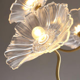 Glass chandelier alternate angle view