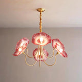 Glass chandelier for bedroom ambiance