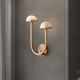 MushroomGlow Alabaster Wall Lamp – mushroom design | OroDwell