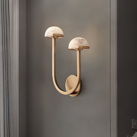 MushroomGlow Alabaster Wall Lamp – mushroom design | OroDwell