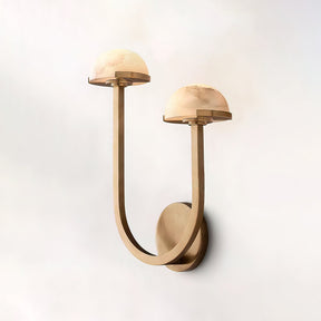 Alabaster Wall Lamp with ambient lighting for hallway | OroDwell