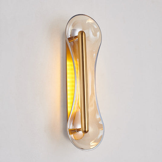 Metal and Glass Wall Lamp for Contemporary Homes