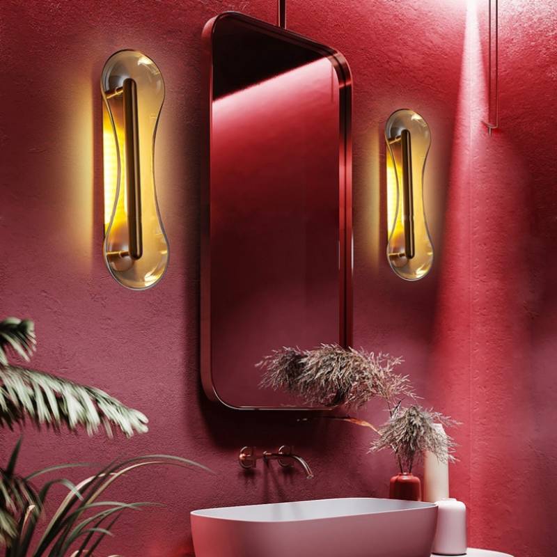 Gold Finish Wall Lamp for Hallway Lighting