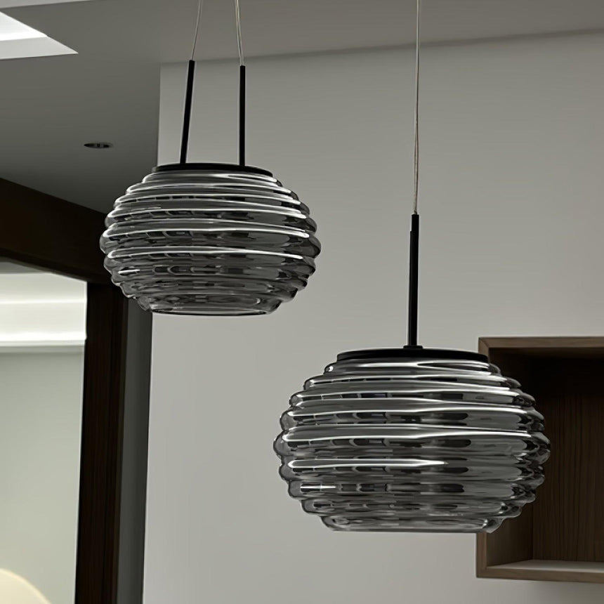 HaloAura Pendant Light Angled Detail Close-Up - OpalDwell