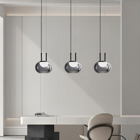 Halo Pendant Light Diffused Warm Glow Close-Up - OpalDwell