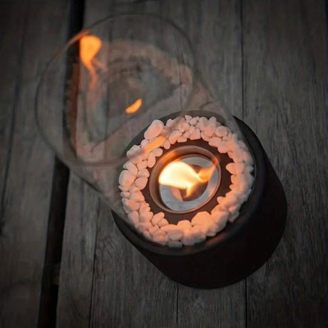Glass oil lamp large size view