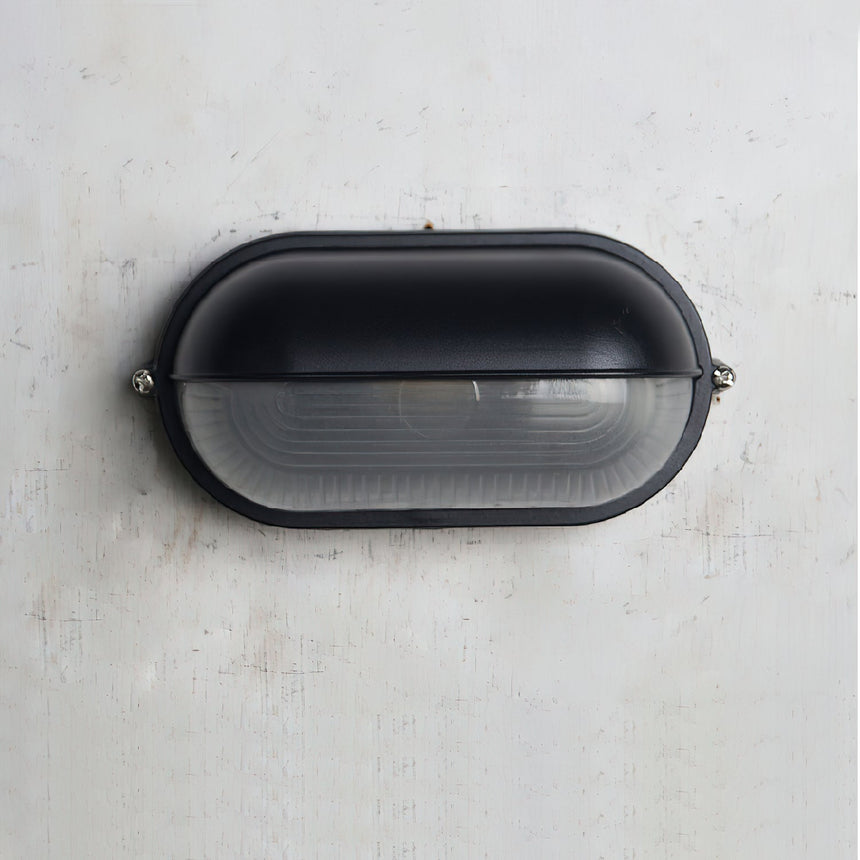 Industrial style wall light for backyard spaces