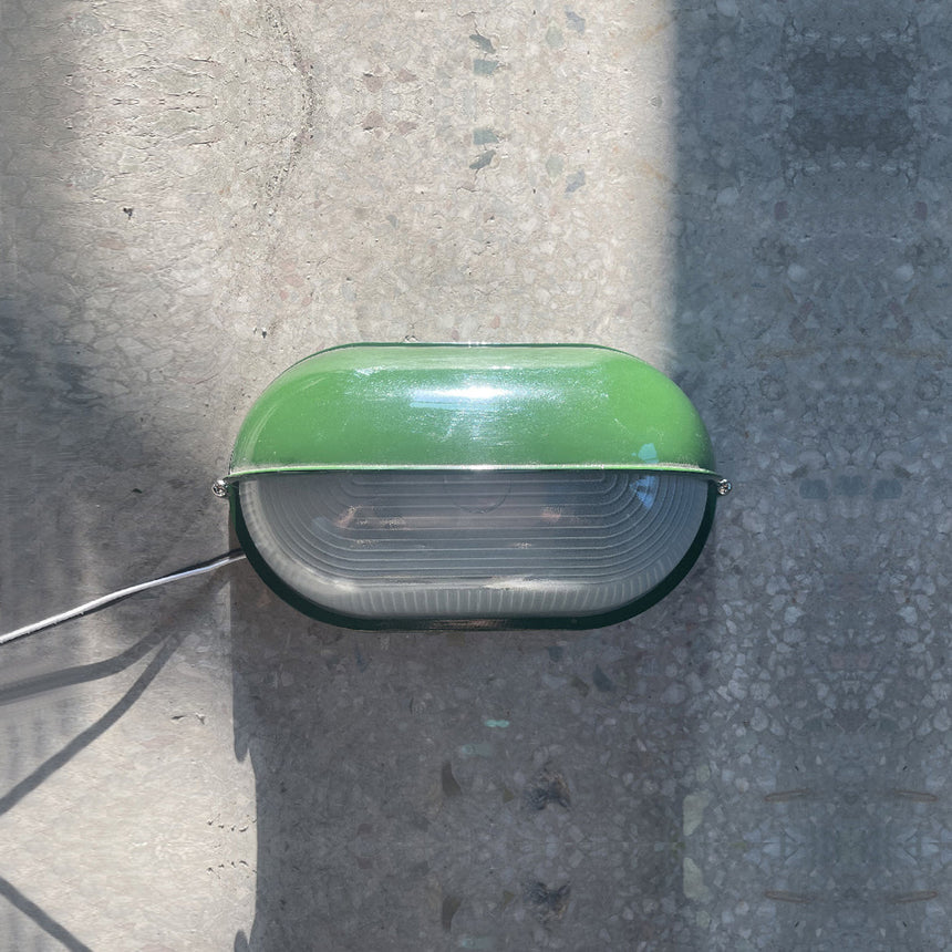 Dimmable outdoor wall lamp installed on exterior wall