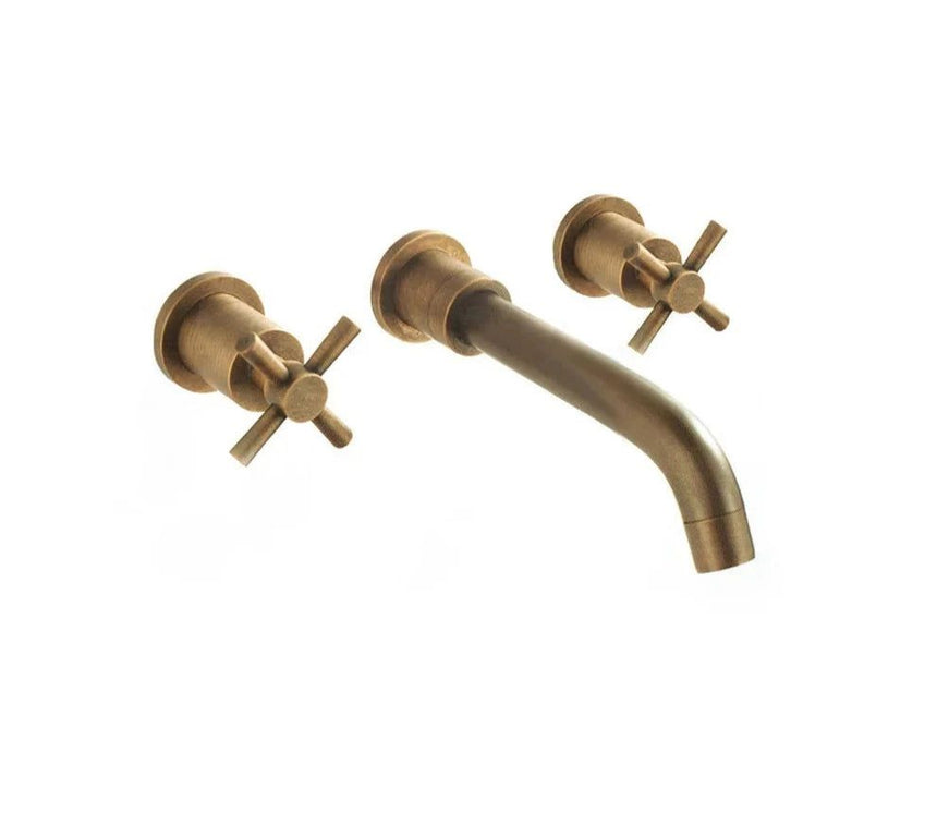 Brass wall faucet - hot and cold taps