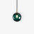 Amber glass pendant light with iron detailing - vintage-inspired ceiling lamp - OpalDwell