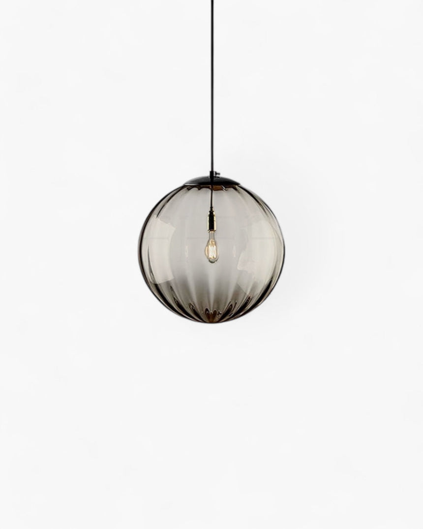 Amber glass pendant light warm 3000K glow - OpalDwell