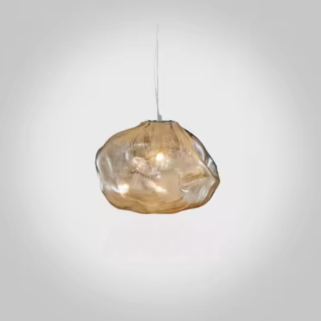 Smoky glass pendant light for kitchen decor