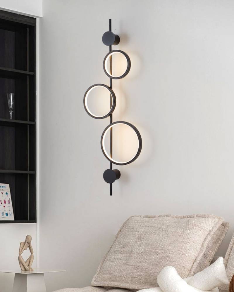 Grey finish wall lamp for hallway