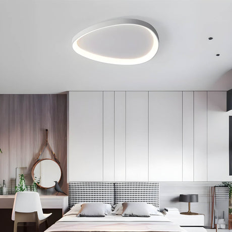 Flush Mount Light Installed Overhead View OpalDwell
