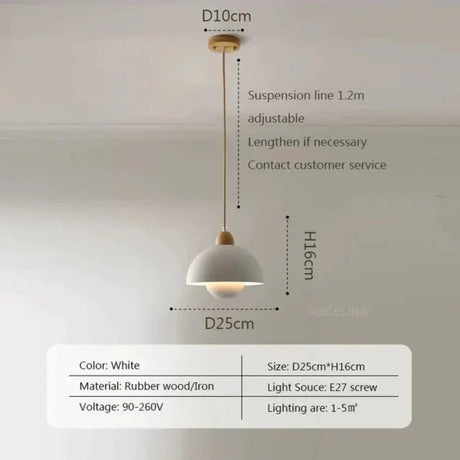 HavenOak Wood Hanging Lamp – Contemporary Silhouette