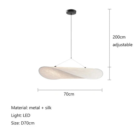 Pendant light installed above living room modern decor
