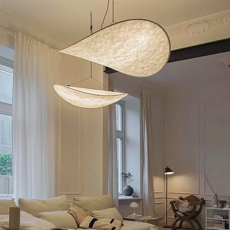 Fabric pendant light chip design for living room