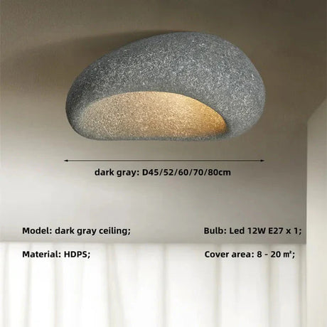 Japanese-Style Ceiling Light Warm Glow Detail