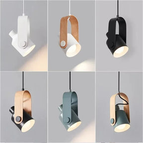 Clear metal pendant light with sleek modern silhouette