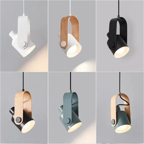 Clear metal pendant light with sleek modern silhouette