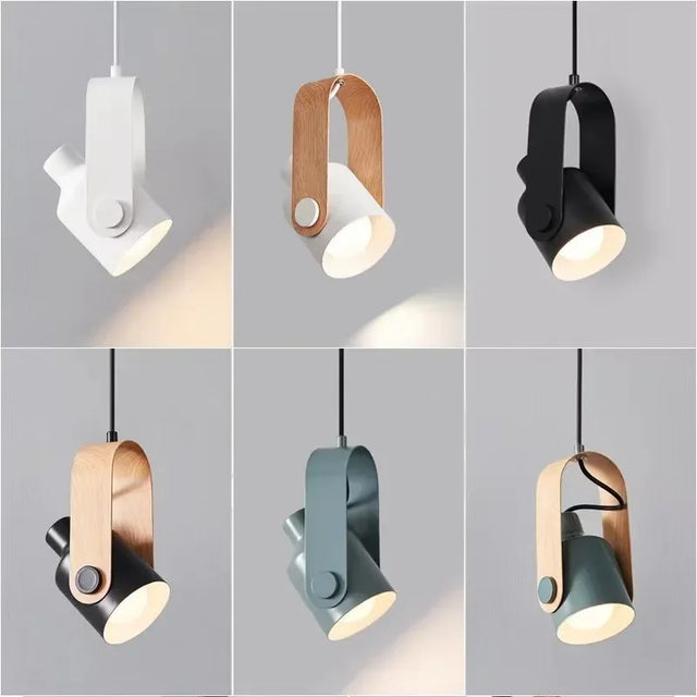 Clear metal pendant light with sleek modern silhouette