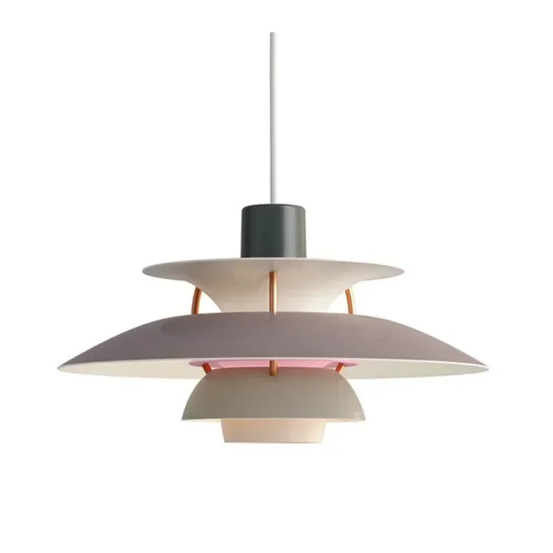 Metal pendant lamp remote control close-up