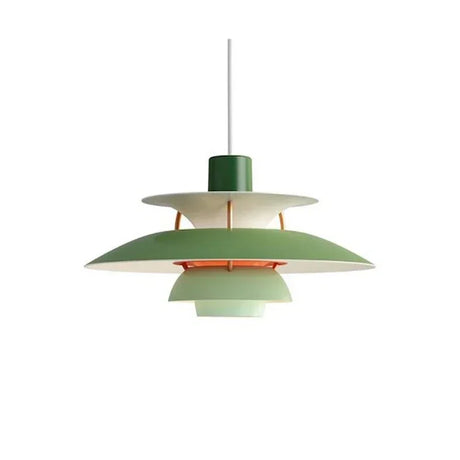 Metal pendant lamp flashing effect close-up view