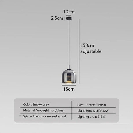 Glass pendant light for modern homes decor