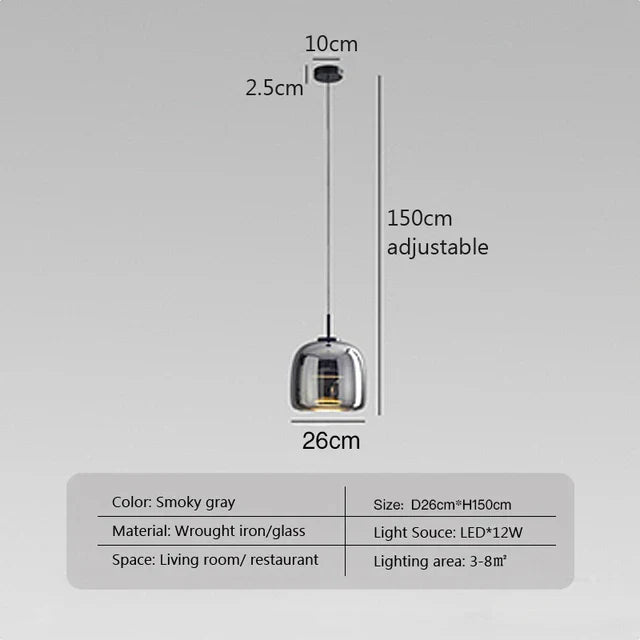 LumaNest glass lamp minimalist clear glass close-up