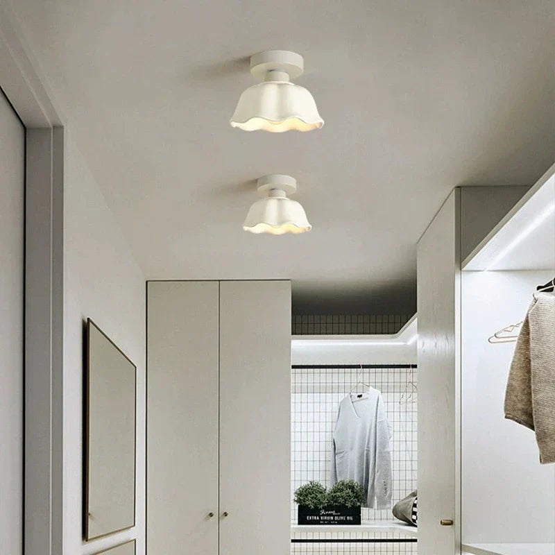 Ceramic and Glass Pendant Lamp Close-Up Detail