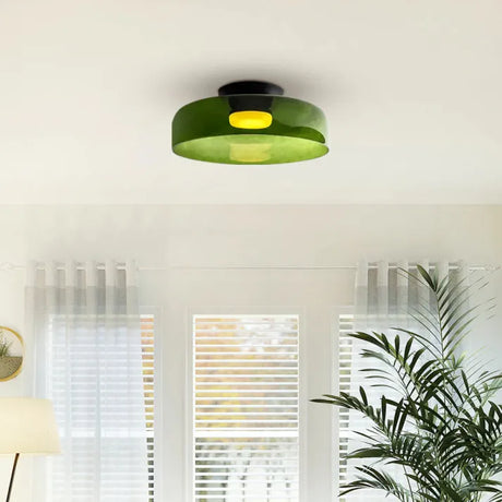 Medieval Style Glass Ceiling Light Design Detail