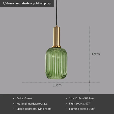 Aveline Pendant Light with Jewel-Tone Glass Colors