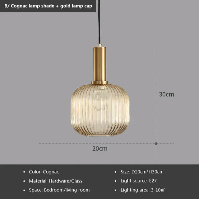 Aveline Pendant Light with Jewel-Tone Glass Colors