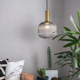 Fluted Glass Pendant Lamp for Nordic Interiors