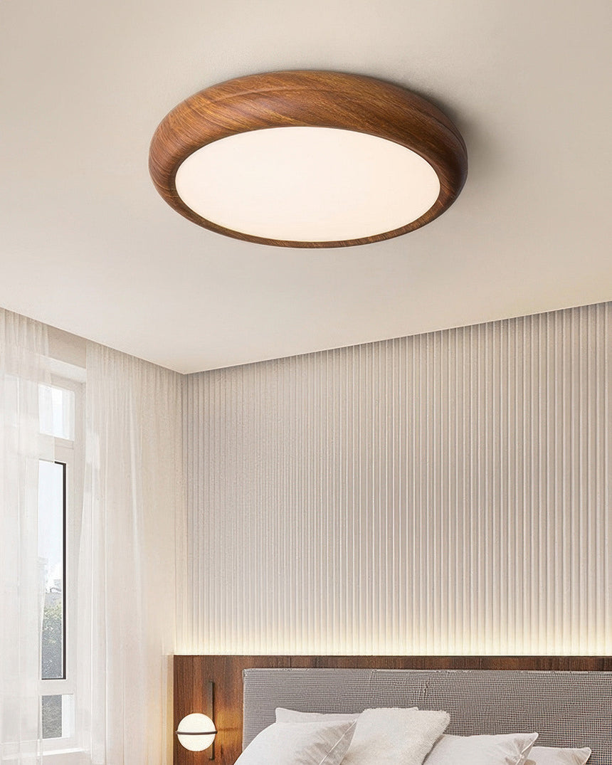 Nexa Walnut Ceiling Light Overhead View