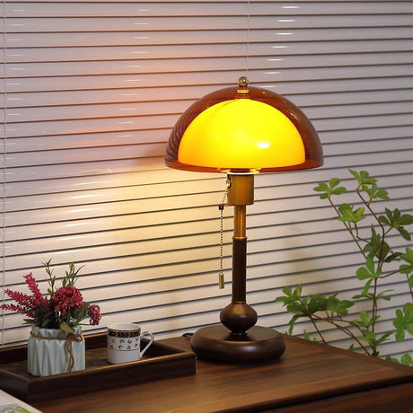Retro vintage floor lamp with mushroom acrylic shade