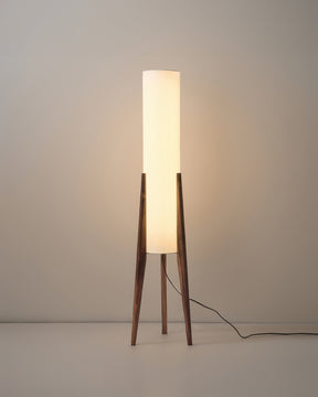 Walnut wood lamp for art studio