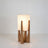 Linen shade lamp installation view