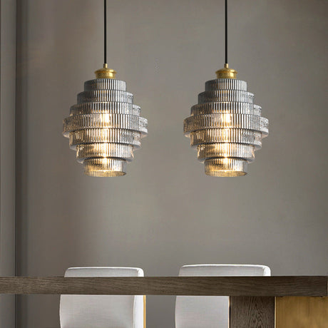 Brass pendant lamp for bedroom ambient lighting