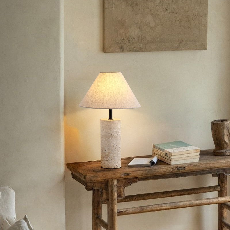 Natural Stone Table Lamp for Sideboard Decor