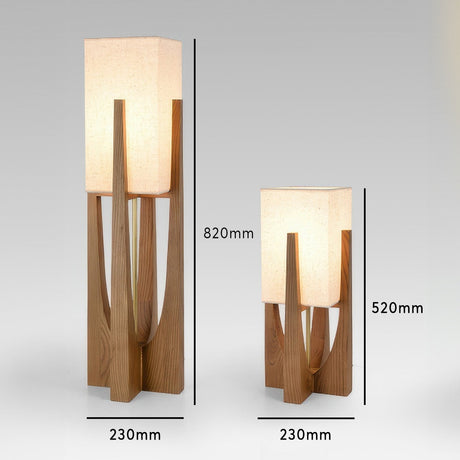 Standing lamp fabric shade close-up