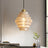 Brass pendant lamp E27 fitting detail
