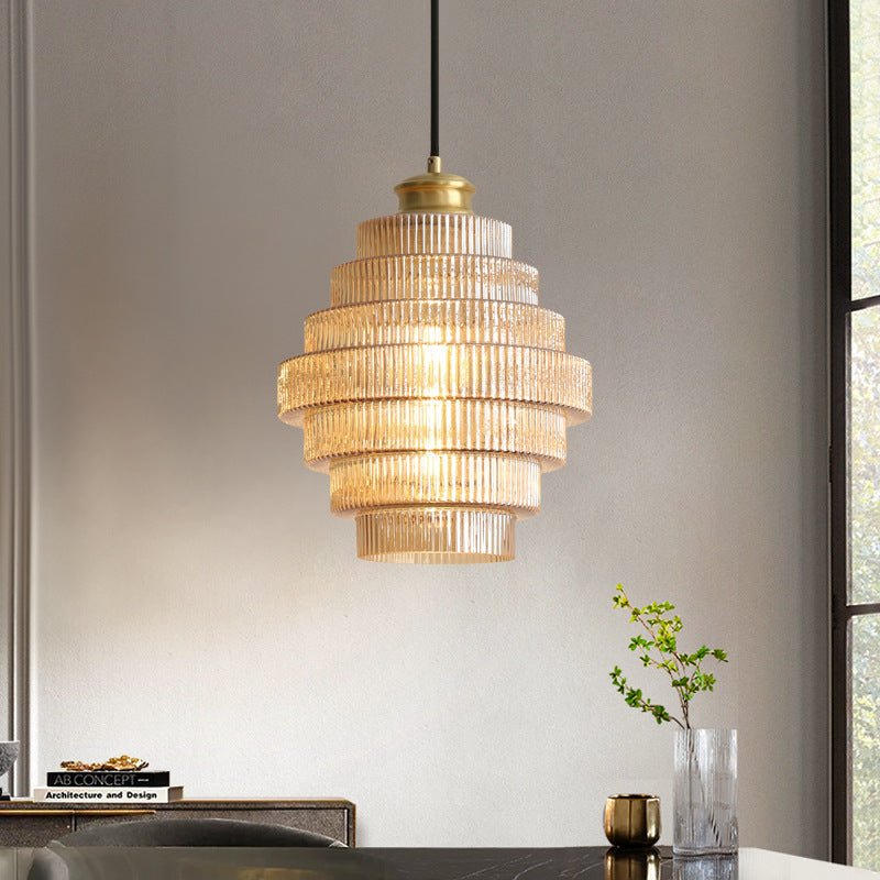 Brass pendant lamp E27 fitting detail