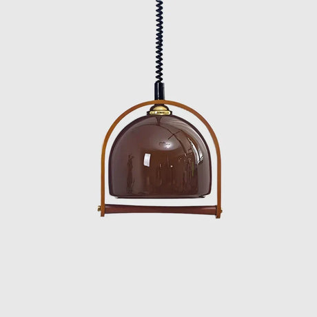 Wood and Glass Pendant Light for Dining Room