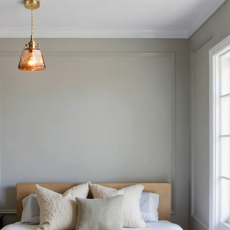 Amber Glass Pendant Light for kitchen | OroDwell