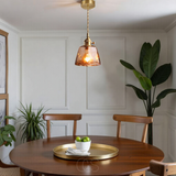 Glass Pendant Light with ambient lighting for hallway | OroDwell
