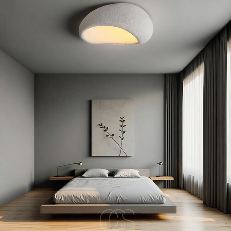 Resin Ceiling Light Warm Ambient Glow for Bedroom