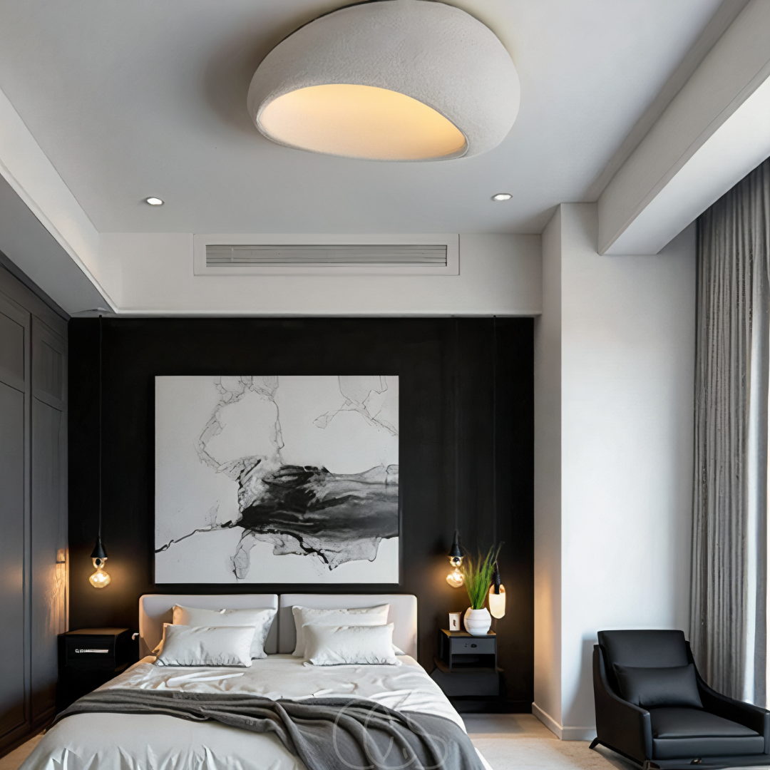 Dimmable Resin Ceiling Lamp Warm White Ambient Lighting