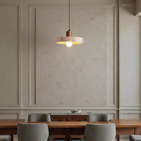 adjustable-height stone pendant lamp for creative corner decor